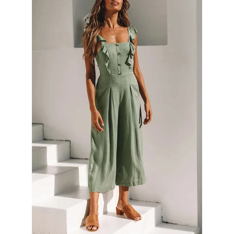 linen overalls outfit