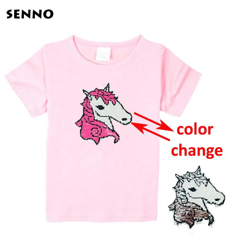 

Reversible double side pattern changing sequin top color changing for girls boys kids top with reversible sequins