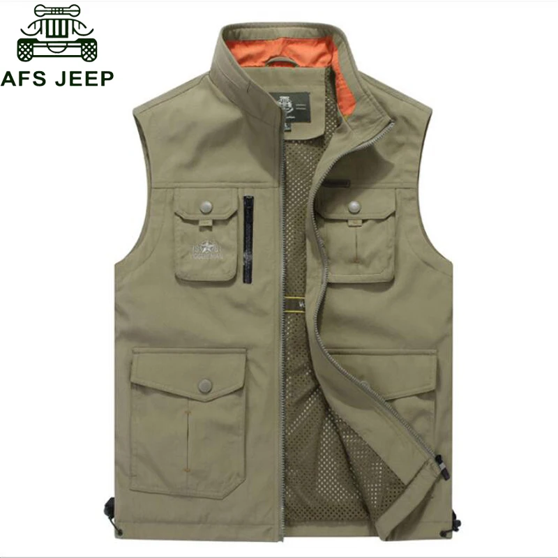 Afs Jeep 2017 Vest Men Summer Autumn Casual Thin Men's Sleeveless Vest