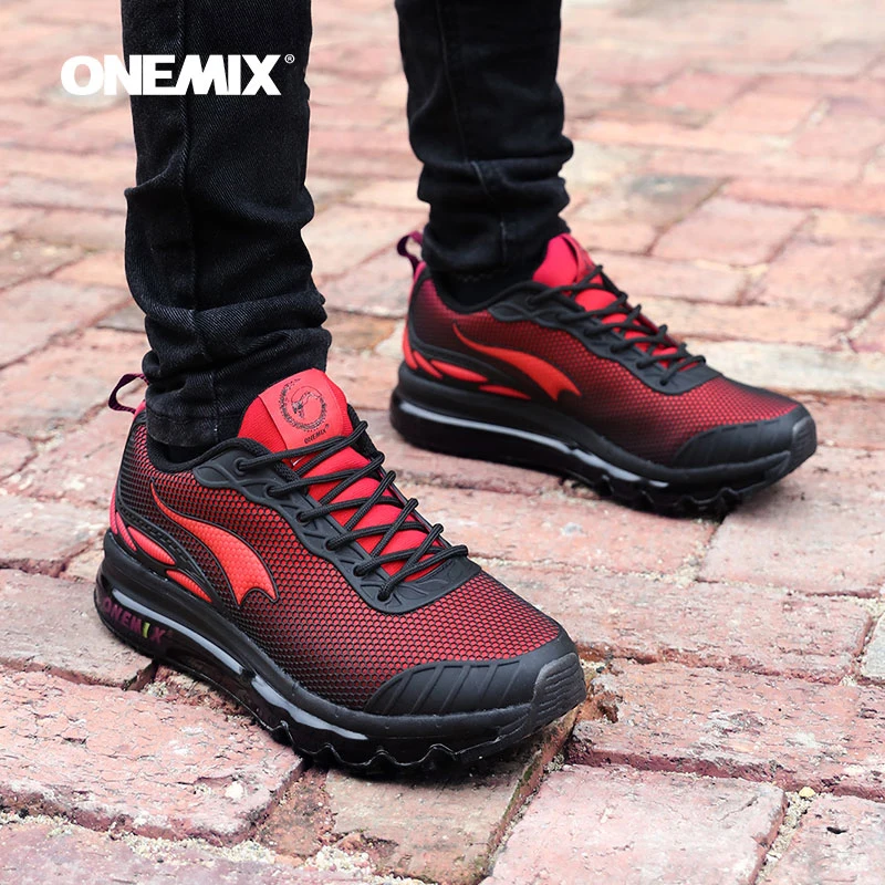 

ONEMIX Men Running Shoes Nice Trends Run Breathable Mesh Sport Shoes for Boy Jogging Shoes Outdoor Walking Sneakers in Orange