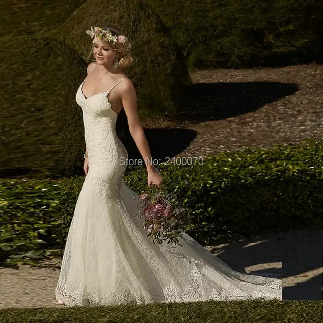 Spaghetti Strap Wedding Dress Silhoutte