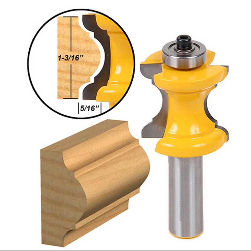 1/2" Shank Bullnose Bead Column Face Molding Router Bit 