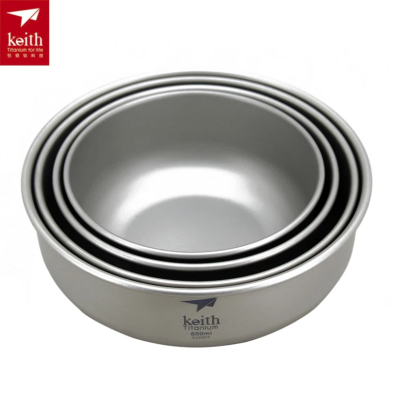 Keith un conjunto de Titanium plate camping al aire libre Vajilla ti5371/ti5377