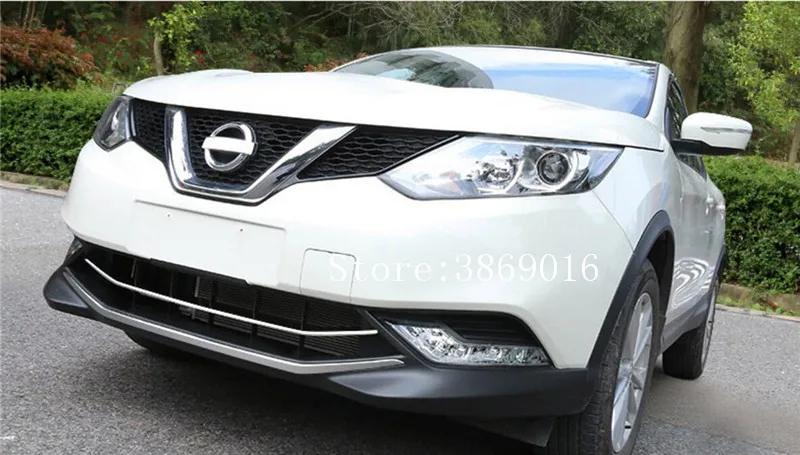 Stainiess сталь Нижняя передняя бампер Гриль Накладка для NISSAN QASHQAI J11