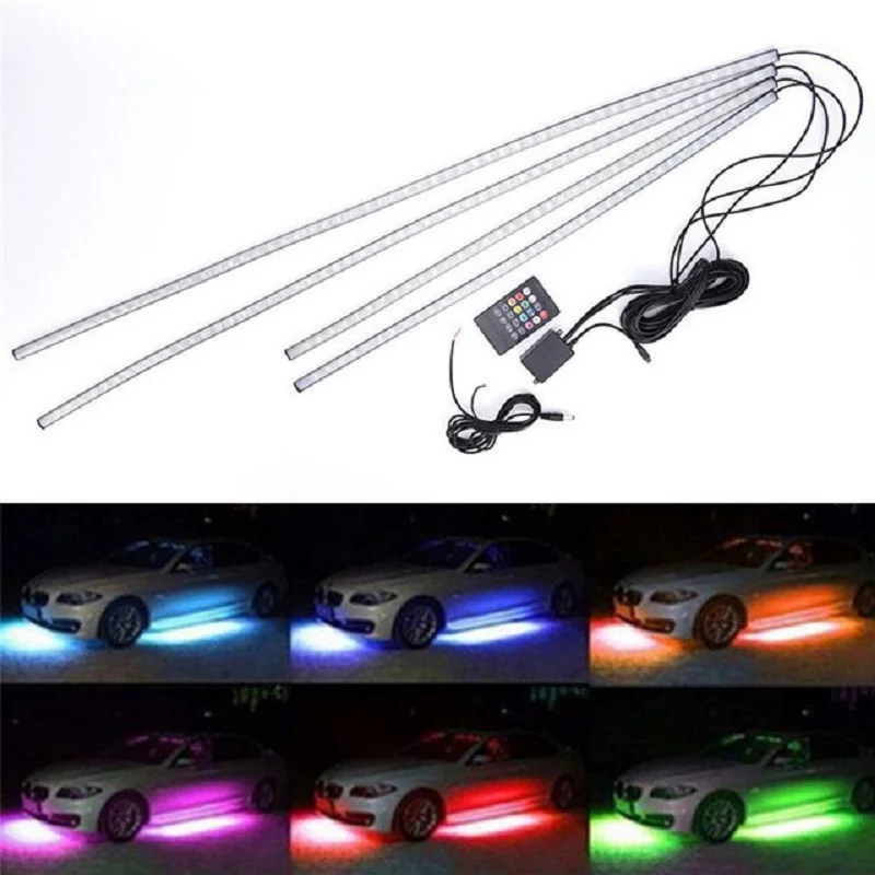 

Remote and Voice Control RGB Colorful LED Strip Kit Waterproof Energy Saving For Outdoor or Indoor Auto Styling or Garden