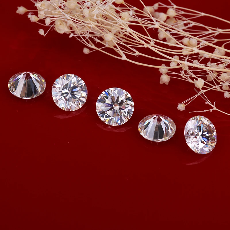 Пропустите Алмазный тестер 3 0 мм 0.1ct круглый DEF белый цвет блестящий Ограненный