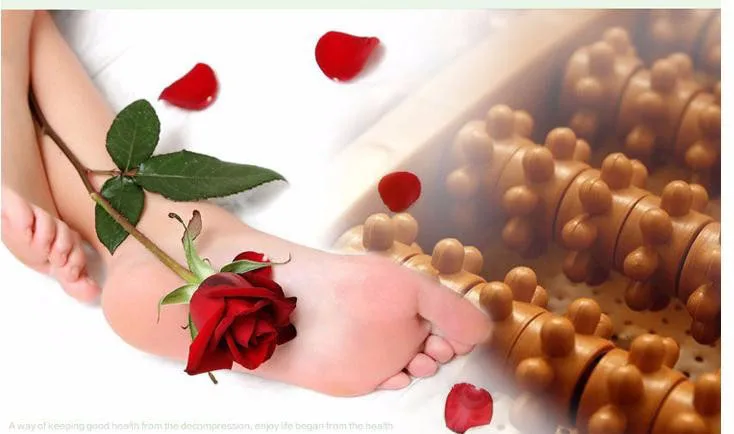 Domestic foot massager foot acupuncture point massage cushion plastic wooden roller massager a stool