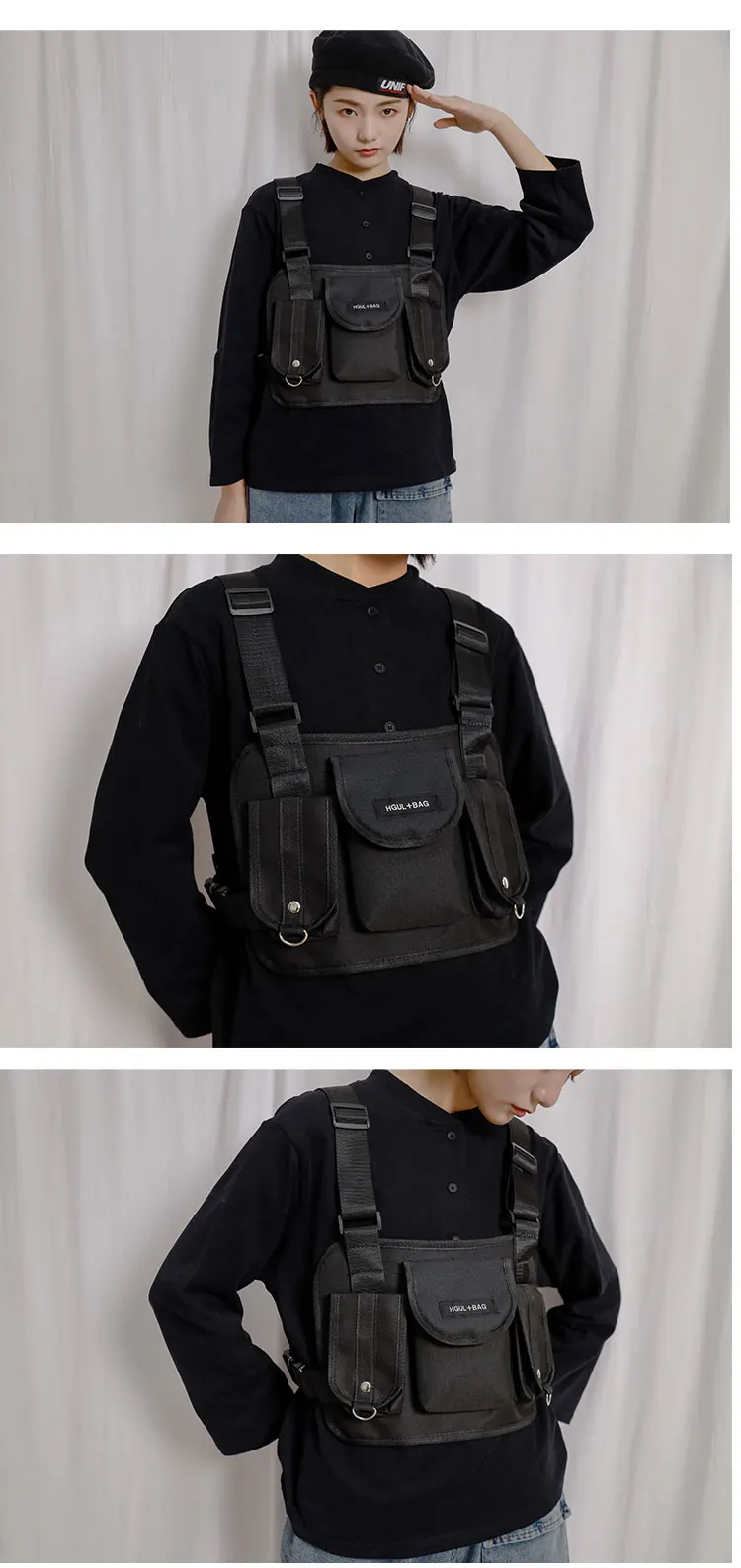 tático para homens mulheres preto colete kanye