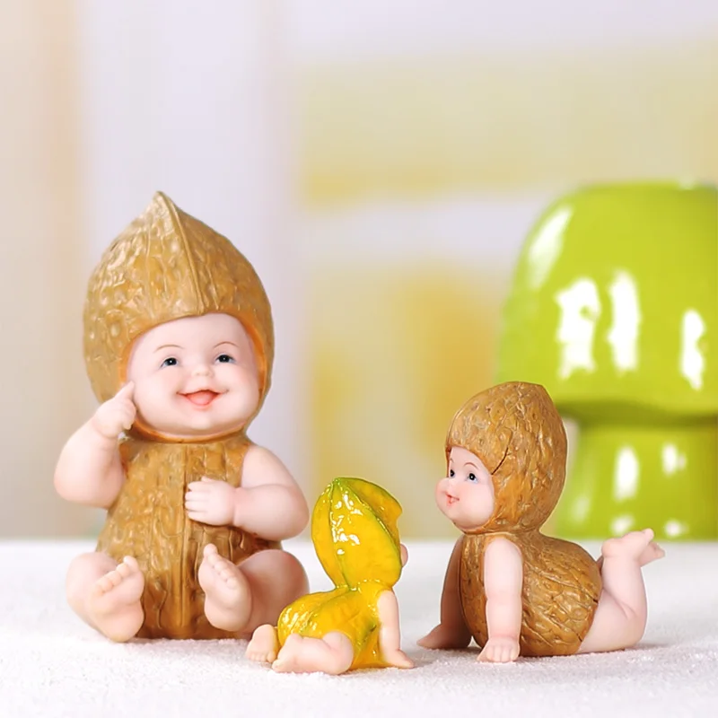 

Cute doll Resin crafts for small ornaments miniature Figurine kawaii Fruit fairy garden home decoration accessories modern Gifts