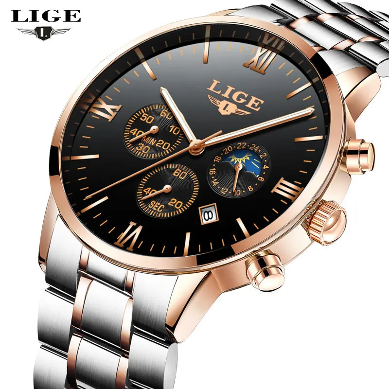 2017 NEW LIGE Men s font b Watches b font Top Brand Luxury Men Fashion font