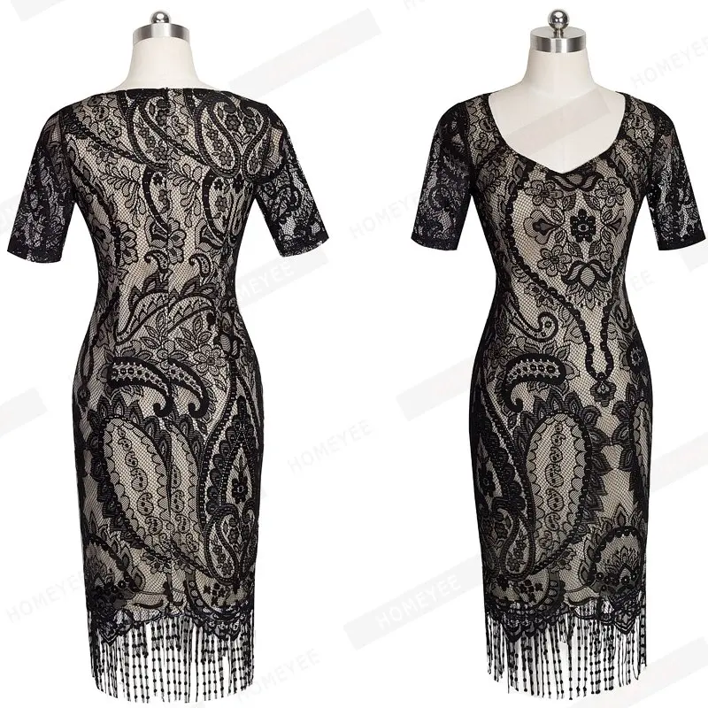 Women Summer Vintage Elagant Ladylike Fringe Tassel Hemline Graphic Flower Lace Pattern Short Sleeve Bodycon Women Dress EB337 Women Summer Vintage Elagant Ladylike Fringe Tassel Hemline Graphic Flower Lace Pattern Short Sleeve Bodycon Women Dress EB337