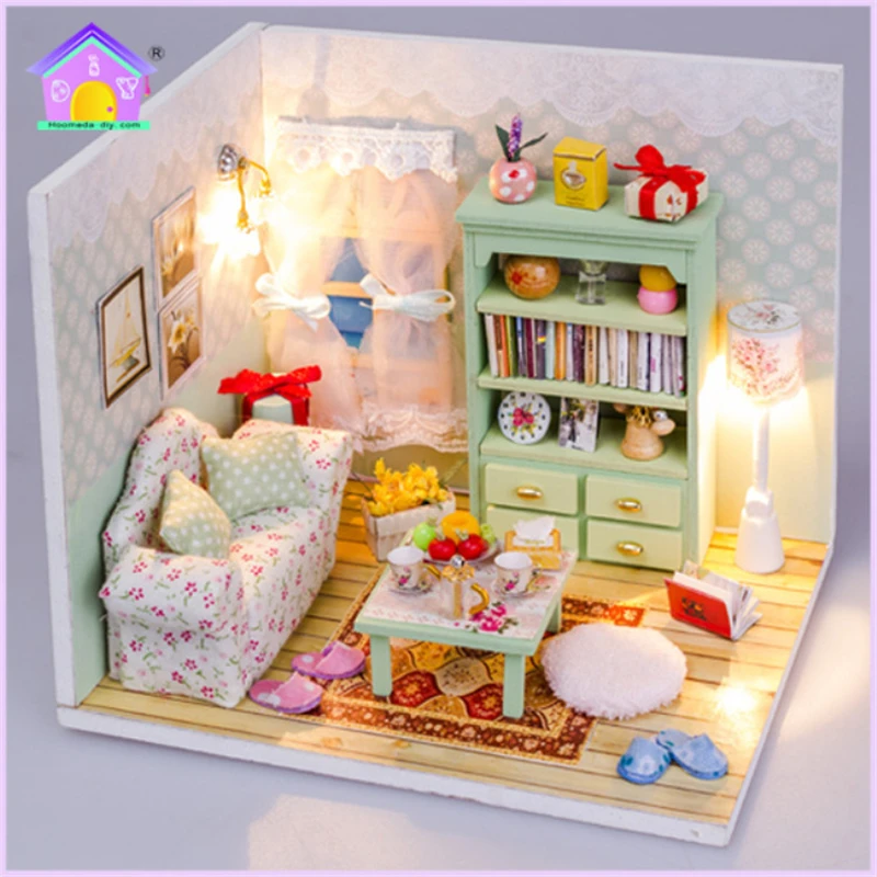 2018 Новый кукольный домик для поделок миниатюрная мебель Poppenhuis Juguete Zabawka игрушки