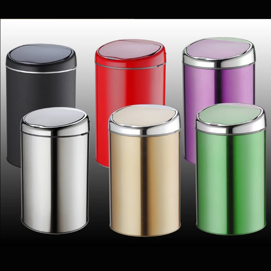 No Touch Waste Bin Sensor Trash Can Touchless Garbage Can Stainless