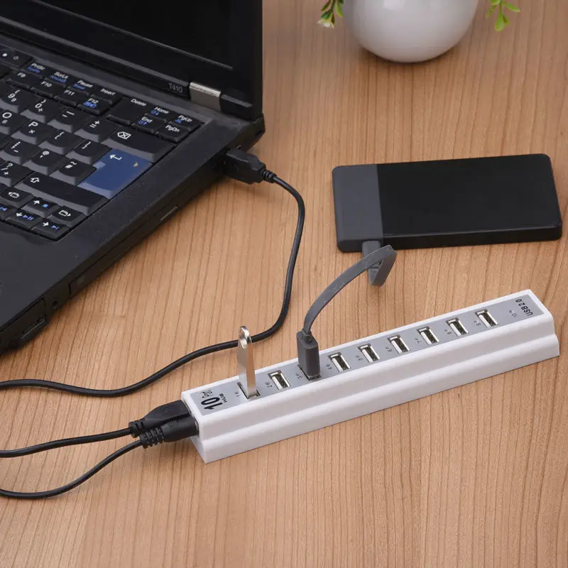 Универсальный 10 USB 2,0 портов зарядное устройство адаптер питания сплиттер для ПК планшет смартфон MP3 MP4 usb-хаб зарядное устройство для телефона