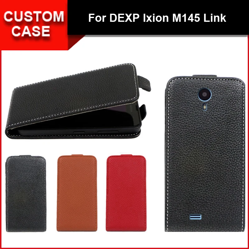 

Luxury flip vertical cover bag flip up and down PU Leather Case for DEXP Ixion M145 Link, free gift