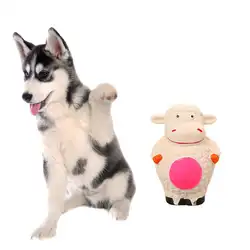 Латексная мультфильм форма овец пищалка для животных Собака жевательная игрушка для щенка чистки зубов играть игрушечные домашние питомцы