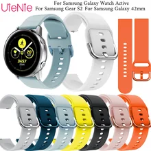 20mm silicone strap For Samsung Gear S2/Galaxy 42mm smart watch Quick release bracelet For Samsung Galaxy Watch Active band excellent quality 20mm quick release watch band strap for samsung galaxy gear s2 classic stainless steel strap bracelet