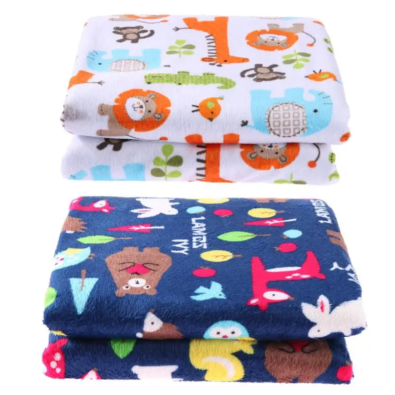 

Warm Baby Blanket Fleece Plush Coral Velvet Newborn Comfortable Stroller Swaddling Blanket Baby Bedding