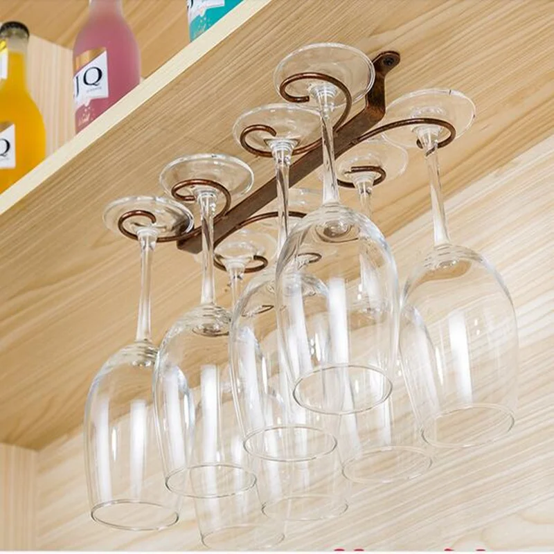 White Black 4 12 Hanging Under Cabinet Wine Cup Holder Stemware Under Cabinet Wine Cup Holder Stemware