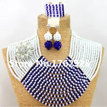 Чудесные африканские бусины нигерийские бусы украшения Установить люкс африканских Полный бусы бижутерия комплект