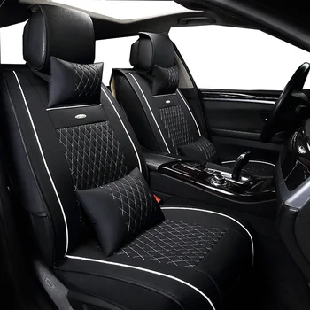 

New PU Leather Auto Universal (front+back ) Car Seat Covers for skoda fabia 1 2 3 octavia a5 a7 rs rapid spaceback superb yeti