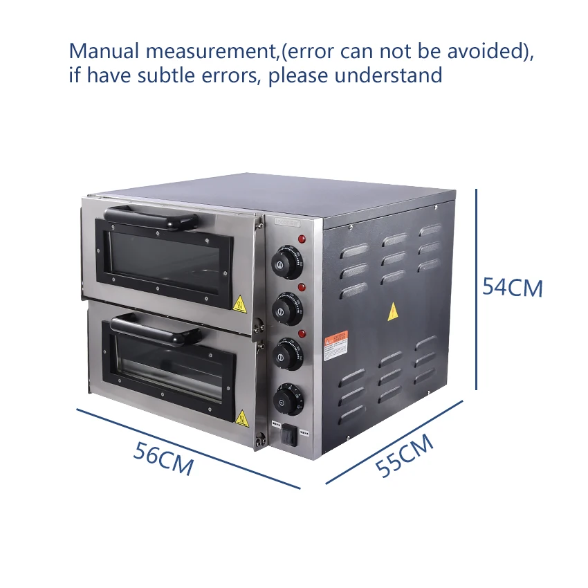 Электрическая духовка PO2PT, коммерческая печь для торта, хлеба, пиццы, двухслойная Большая Электрическая духовка, 220 В, 3000 Вт, 0-120 мин, Новое поступление