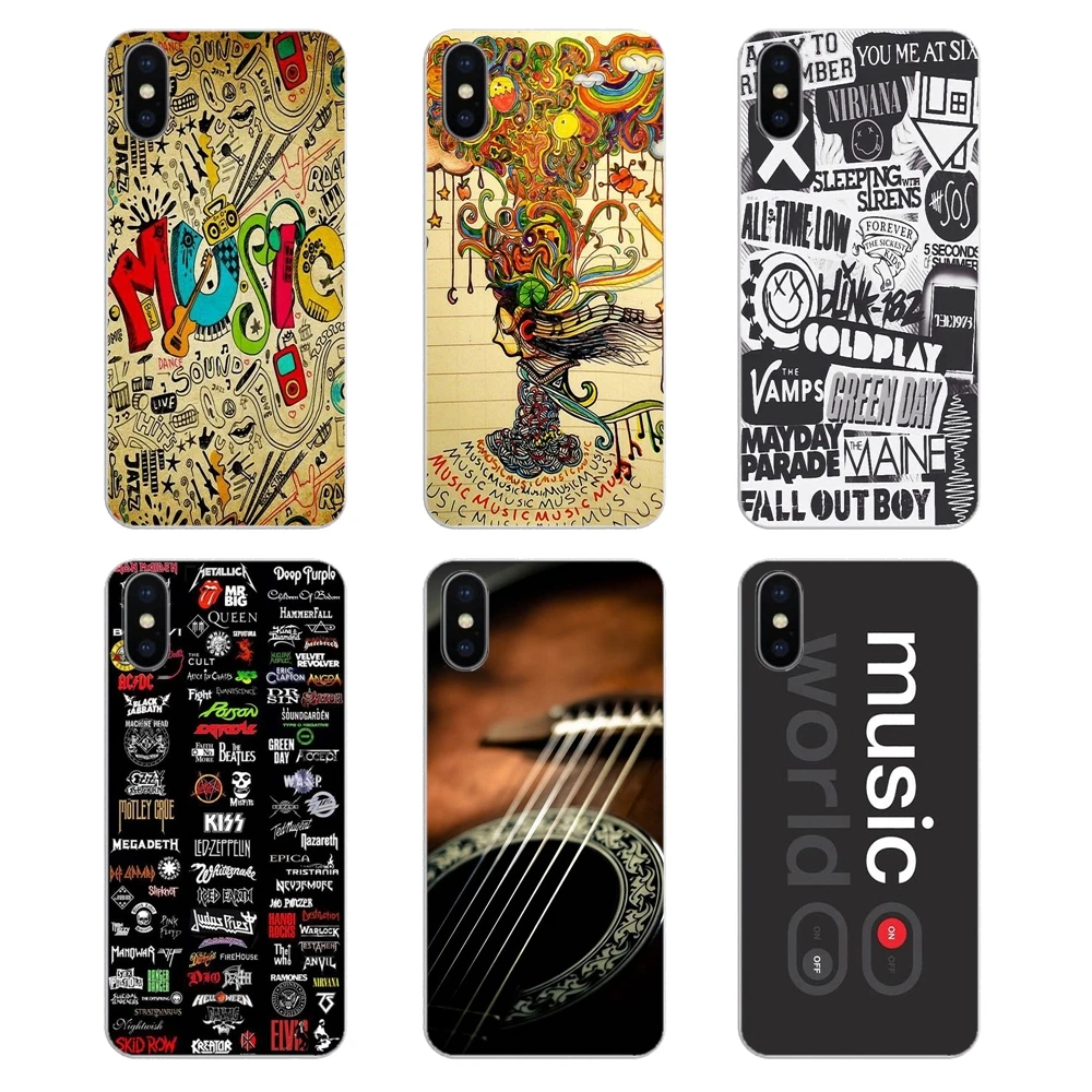 Musical NOTES MUSIC IS LIFE Art Poster Transparent TPU Skin Case For Samsung Galaxy Note 8 9 S9 S10 A8 A9 Star Lite Plus A6S A9S |