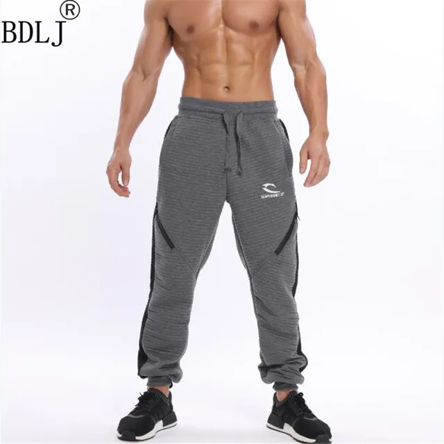 BDLJ New 2018 Mens fitness BE Pants Gyms muscle men's clothes Cotton polyester exercise track