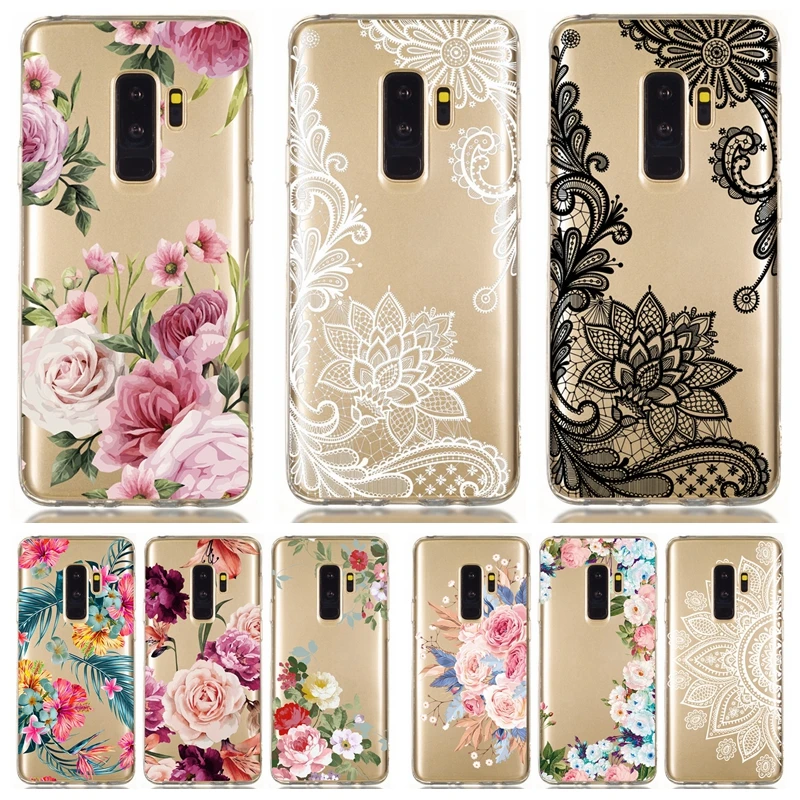

Case on for Coque Samsung Galaxy S10 S10E S8 S9 Plus A6 J4 J6 Plus A7 A9 2018 J3 J5 2017 Cases Retro Flower Soft Silicone Cover