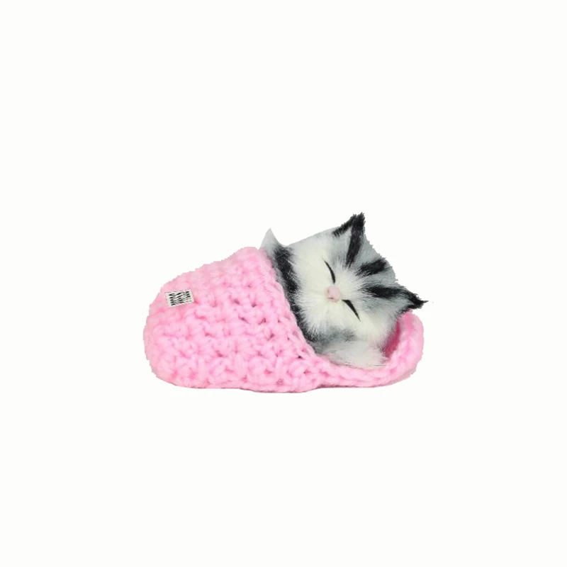 10*5 см прекрасная симуляция Спящая фигурка кошки со звуком dtuffed животных мягкие игрушки для детей подарок A150