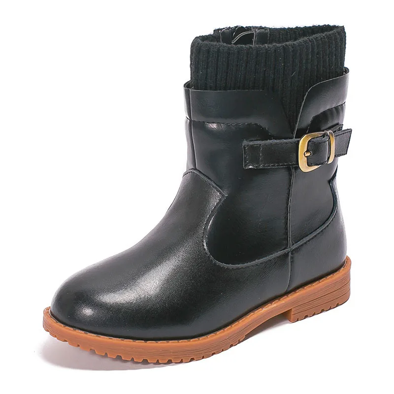 Hiking Boots Children Cater Pillar Toddler Fashion Casual Fur Boots