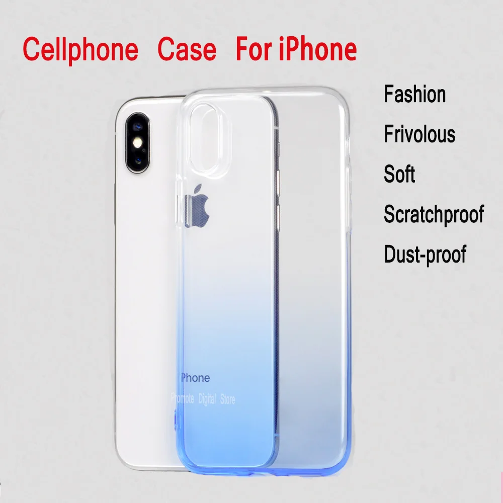 

TPU Ultra thin soft Case For iPhone 5s 6 7 Transparent Color Silicone Full Protect Rubber For iPhone 5 6 S 7 8 Plus X Phone Cas