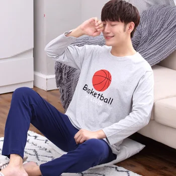 

Yidanna cartoon pyjamas sets for men boy long sleeved cotton pajamas sleepwear nightshirt animal plus size in autumn sleepshirts