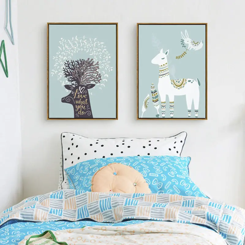 HAOCHU-Nordic-Minimalism-Art-Picture-Polar-Bear-Cute-Animal-Print-for-Kids-Room-Home-Wall-Decoration (2)