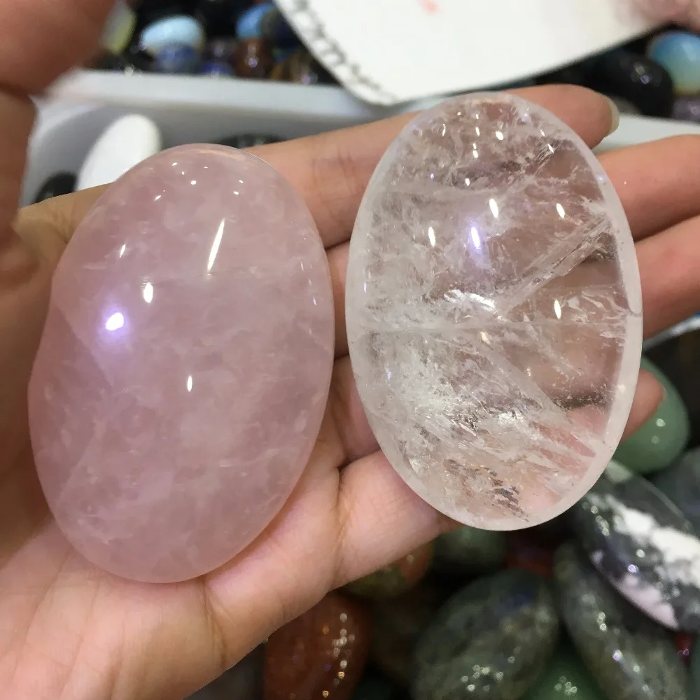 

1pcs NATURAL rose Crystal Gem Stone polishing Original Healing