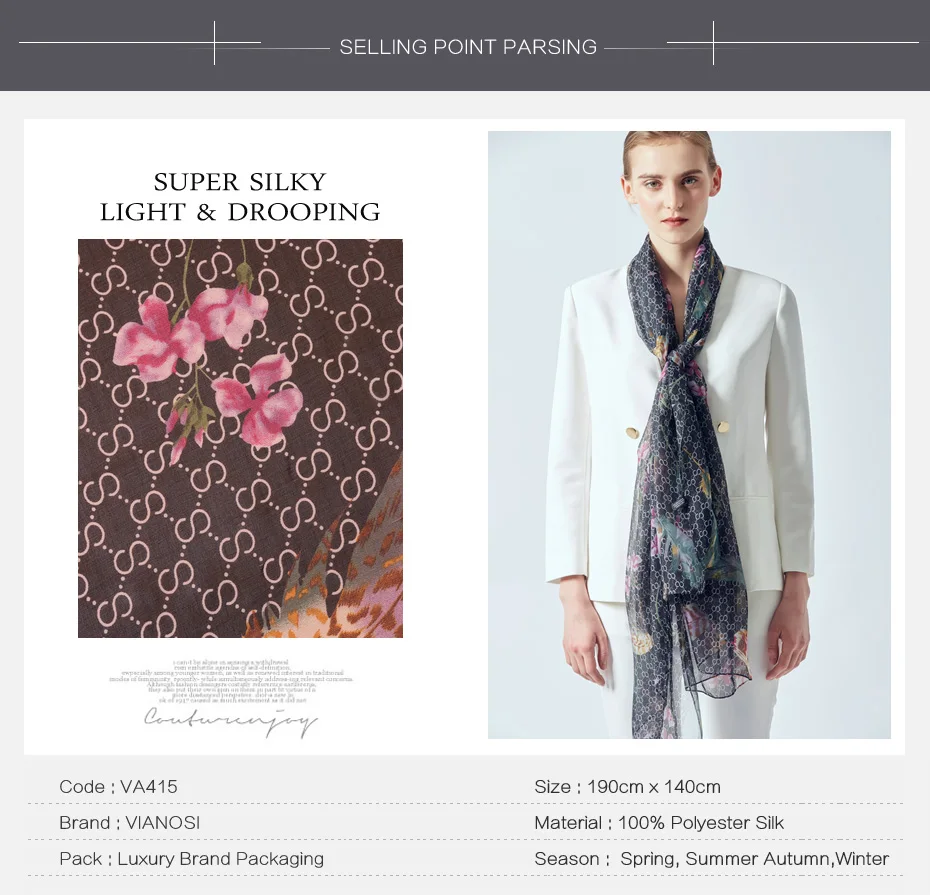 2 floral scarf