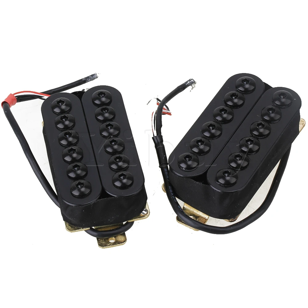 Yibuy HOC-BK-TMB Double Coil Metal Electric Guitar Pickups Humbucker Black 