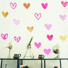 Стикер на стену в форме сердца для детской комнаты для маленькой девочки декоративные обои для комнаты детская спальня наклейка на стену Наклейка s украшение для дома