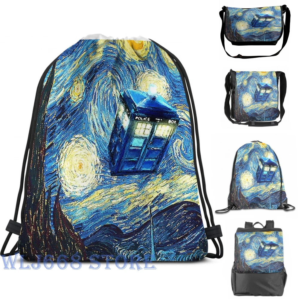 

Funny graphic print shoulder Bags women Van Gogh Single shoulder backpack travel for men Gym Bag