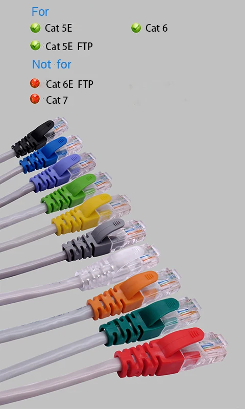 50pcs RJ45 protector for Connector grasp CAT5E CAT6 RJ45 Plug Ethernet Network Cable Strain Relief Plugs Protector