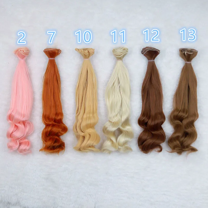 

25cm Doll wigs available for BJD SD Ye Luoli Chole doll Wigs Large waves Multi color hairs Fapai wigs