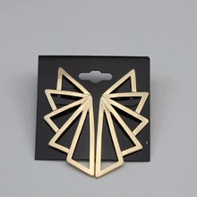 Новинка, серьга геометрической формы, модный дизайн в стиле панк, золотые треугольные веерные серьги-гвоздики в форме большого уха для женщин, Brincos Grandes