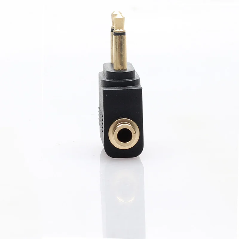 10pcs Aircraft Headphone Conversion Plug Aircraft Special Audio Adapter Gold Plated Revolution Jack 3 5MM Female Seat