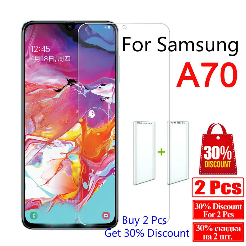 Закаленное стекло 9H для Samsung Galaxy A70 Защита экрана A 70 Sm a705f/ds A7050 защитная
