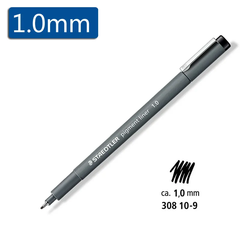 Staedtler черные ручки для рисования-0,05-2,0 мм для офиса и школы - Цвет: 10