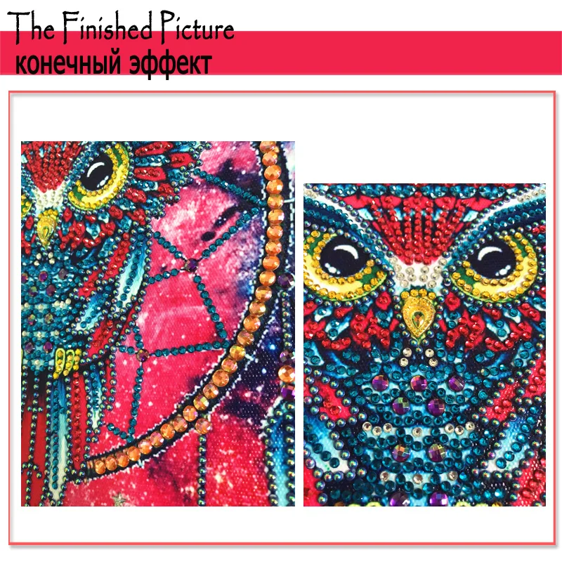 RUBOS DIY 5D Diamond Painting Dreamcatcher Owl Diamond Embroidery Big Crystal Mosaic Sale Picture Gift Hobby New Wall Decor Kits (6)