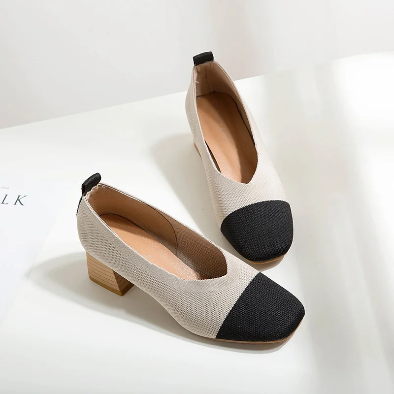 

AARDIMI Designer Brand Women Pumps High Heeled Shoes For Woman all Season Slip On Shallow Square Toe High Heels Shoes Woman