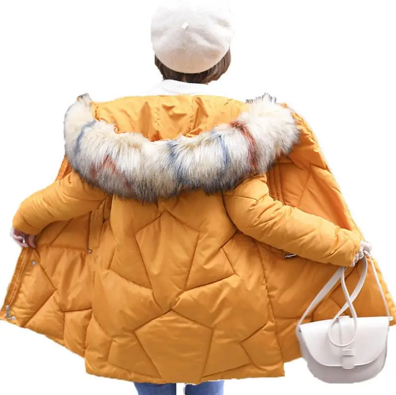 Модные толстые теплые однотонные парки для беременных женщин с капюшоном зимняя куртка для беременных Свободное пальто на молнии Женская куртка с хлопковой подкладкой