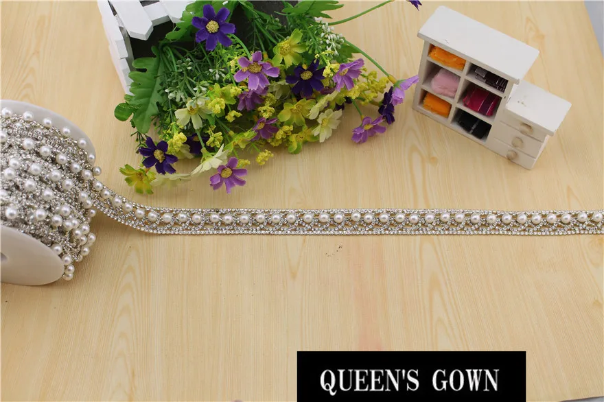 

Crystal Rhinestone Applique PearlBeaded Trim for Wedding Bridal belt and Sash,Headband and Shoe/Wholesale swarovski rhinestones