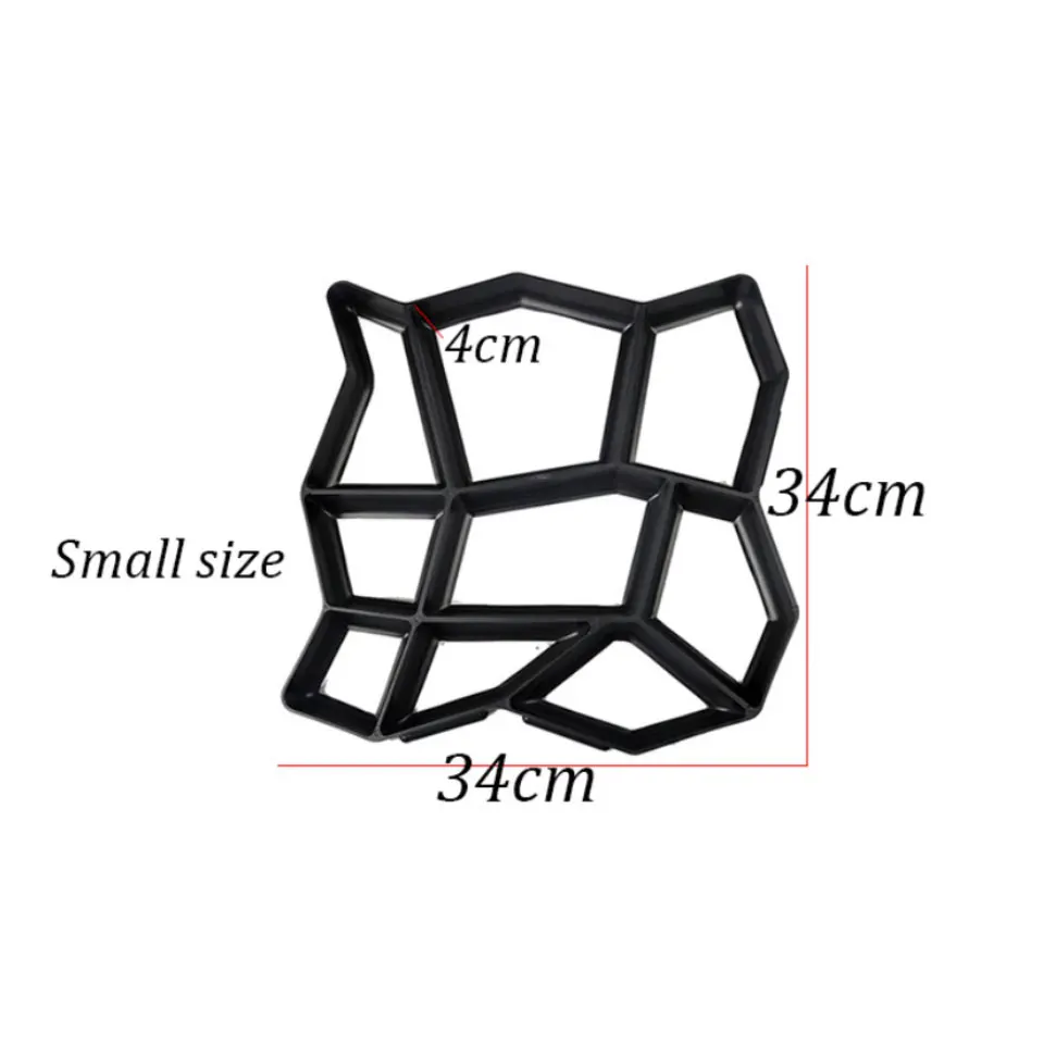 Форма для изготовления садовых дорожек для изготовления пластиковых дорожек, форма для мощения, формы для цементных кирпичей, сада, камня, дороги, бетона, тротуара - Цвет: YS124 Small